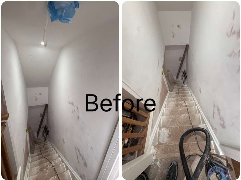Staircase before decorating